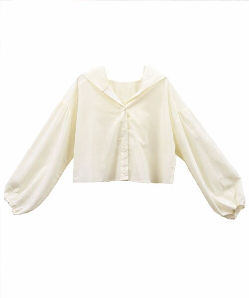 sango（sango）の「ボリュームスリーブショートフーディー（シャツ/ブラウス・レディース・ベージュ/アイボリー/グレージュ・FREE）」の2枚目の写真