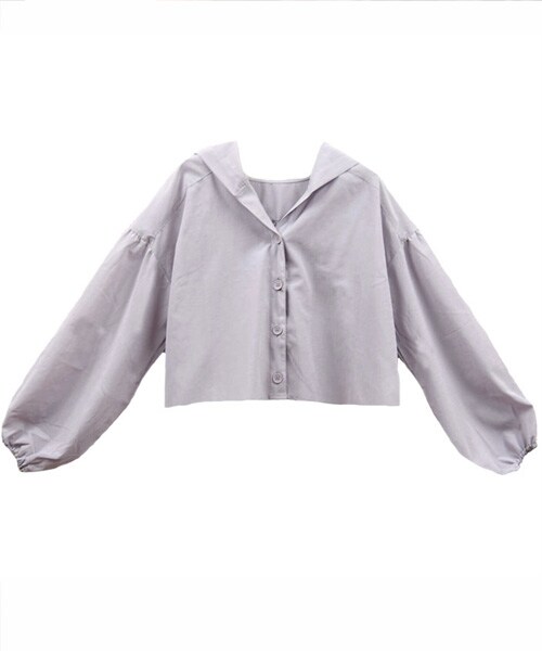 sango（sango）の「ボリュームスリーブショートフーディー（シャツ/ブラウス・レディース・ベージュ/アイボリー/グレージュ・FREE）」の3枚目の写真