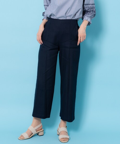 shop DADA(ショップダダ)の「★フレンチリネン★ワイドパンツ(9S12-FL229)(その他パンツ・レディース・ブルー/グリーン/イエロー・FREE)」の1枚目の写真