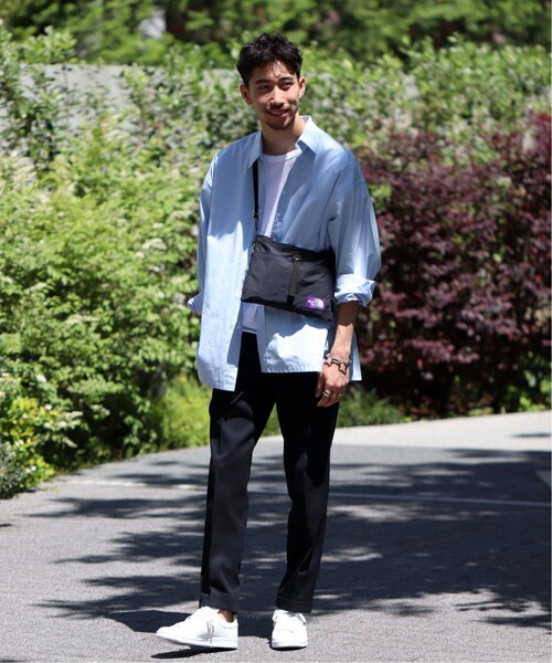 EDIFICE(エディフィス)の「《予約》THE NORTH FACE PURPLE LABEL×EDIFICE 別注 スモール サコッシュ(バッグ・ブラック/フリー)」の9枚目の写真