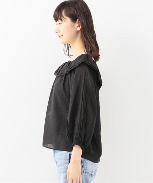 Spick & Span（スピックアンドスパン）の「ラミーフリルブラウス◆（トップス・ブラック/フリー）」の6枚目の写真