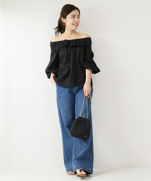 Spick & Span（スピックアンドスパン）の「ラミーフリルブラウス◆（トップス・ブラック/フリー）」の17枚目の写真