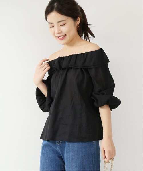 Spick & Span（スピックアンドスパン）の「ラミーフリルブラウス◆（トップス・ブラック/フリー）」の20枚目の写真