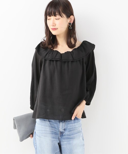 Spick & Span（スピックアンドスパン）の「ラミーフリルブラウス◆（トップス・ブラック/フリー）」の15枚目の写真