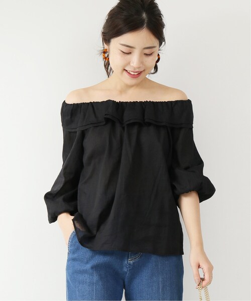 Spick & Span（スピックアンドスパン）の「ラミーフリルブラウス◆（トップス・ブラック/フリー）」の19枚目の写真