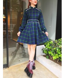 PAMEO POSE（パメオポーズ）の「Mandarin Dress Plaid（ワンピース