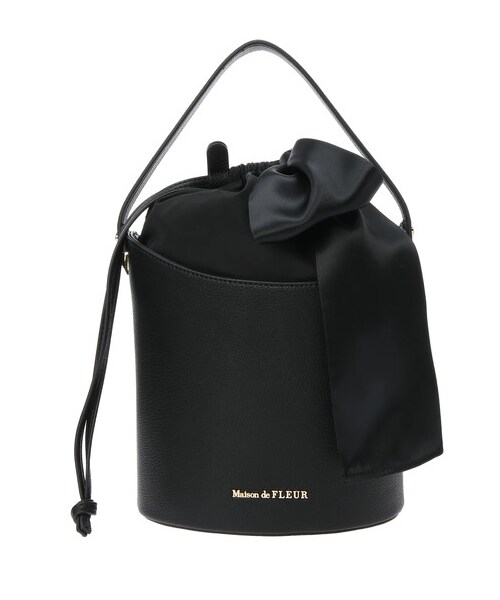 新品レア✨️リボンバケツバッグ☆ブラック☆メゾンドフルール Maison de FLEUR（メゾンドフルール）の「リボンバケツバッグ（）」 - WEAR