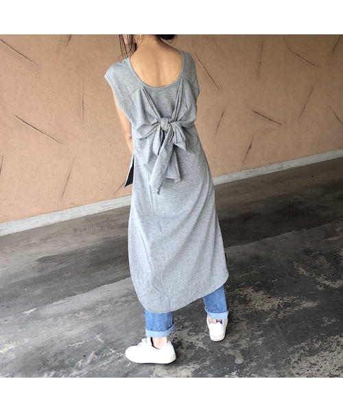 copine(コピン)の「再入荷!シンプルお洒落!バックテールデザインノースリーブ(3color)【クリックポスト対象商品】(Tシャツ/カットソー・レディース・その他)」の8枚目の写真