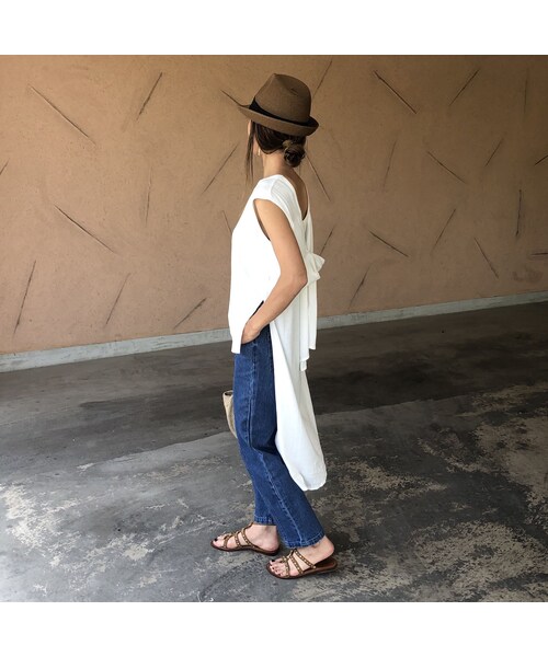 copine(コピン)の「再入荷!11oz切替ハイウエストストレートデニム(2size)【クリックポスト対象商品】(デニムパンツ・レディース・その他)」の10枚目の写真