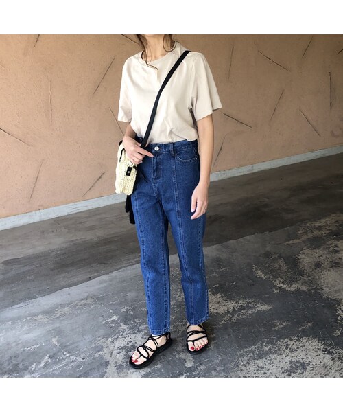 copine(コピン)の「再入荷!11oz切替ハイウエストストレートデニム(2size)【クリックポスト対象商品】(デニムパンツ・レディース・その他)」の8枚目の写真