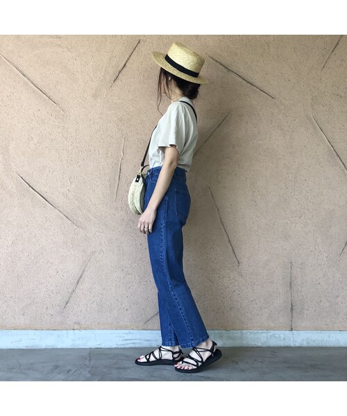 copine(コピン)の「再入荷!11oz切替ハイウエストストレートデニム(2size)【クリックポスト対象商品】(デニムパンツ・レディース・その他)」の4枚目の写真