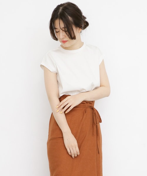 KBF（ケイビーエフ）の「BIGノースリーブTシャツ（トップス・レディース・WHITE/BROWN/BLACK/BLUE×OFF・one）」の2枚目の写真