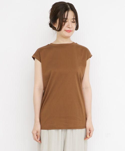 KBF（ケイビーエフ）の「BIGノースリーブTシャツ（トップス・レディース・WHITE/BROWN/BLACK/BLUE×OFF・one）」の5枚目の写真