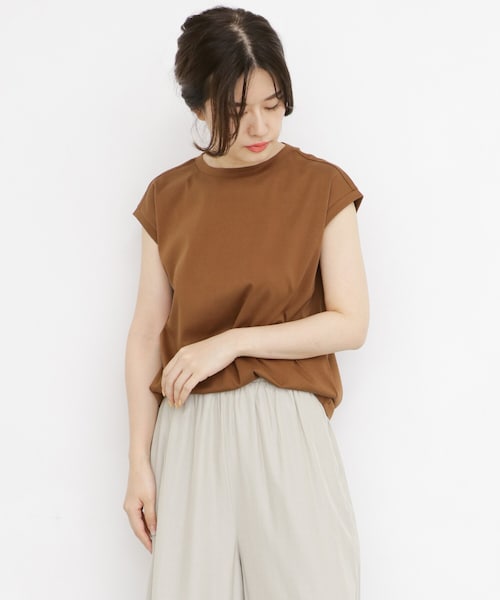 KBF（ケイビーエフ）の「BIGノースリーブTシャツ（トップス・レディース・WHITE/BROWN/BLACK/BLUE×OFF・one）」の3枚目の写真