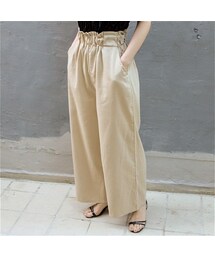 no brand | ハイウエストリネン混ワイドPT(その他パンツ)