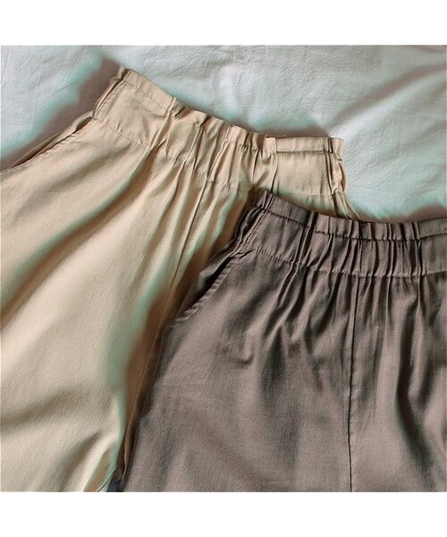 no brand（ノーブランド）の「ハイウエストリネン混ワイドPT（その他パンツ・レディース・その他）」の10枚目の写真