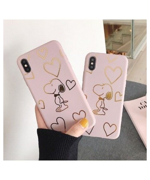 No Brand ノーブランド の 輸入雑貨 ゴールドハート スヌーピー Snoopy Iphone 11 Pro Max 最大種類 Iphone 8 7 6 6 S Plus スマホケース カバー Wear