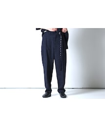 tac:tac | tac:tac WOOL LINEN MOTH SLACKS navy(スラックス)