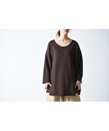 my beautiful landlet | My Beautiful Landlet スクエア切替カットオフスウェット brown(スウェット)