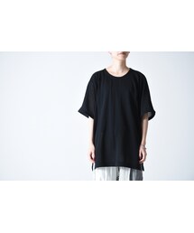 YANTOR | YANTOR High Gauge Cotton Knit Cut Sewn black(ニット/セーター)