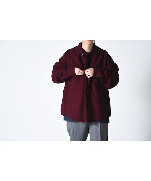 tac:tac(タクタク)の「tac:tac Button-Fly RAYON KNIT WIDE SHIRTS(シャツ/ブラウス・レディース・レッド・M)」の1枚目の写真