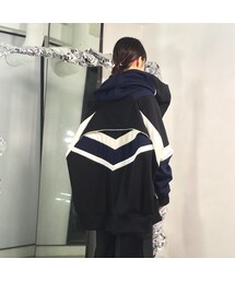 BALMUNG マルチカラーハイネックジャージパーカー(灰) BALMUNG（バルムング）の「BALMUNG / マルチカラーハイネック