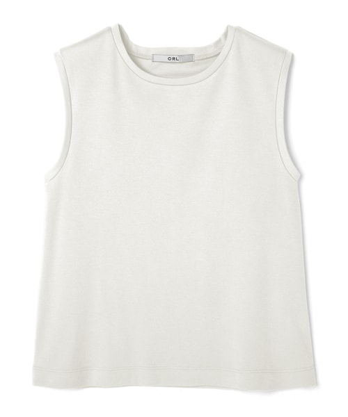 GRL（グレイル）の「ベーシックノースリーブトップス（Tシャツ/カットソー・レディース・ブラック/ベージュ/オフホワイト・M）」の2枚目の写真