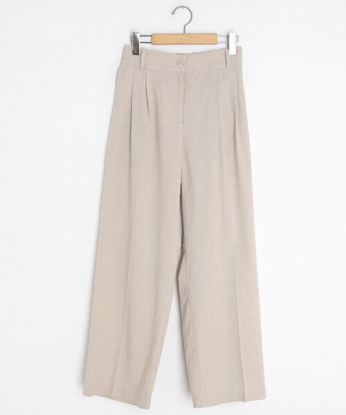 DHOLIC（ディーホリック）の「ツータックリネン混ワイドパンツ（その他パンツ・レディース・ホワイト/ピンク/ベージュ・FREE）」の2枚目の写真