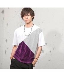 MinoriTY | Ｔシャツ/ベロア切替(Tシャツ/カットソー)