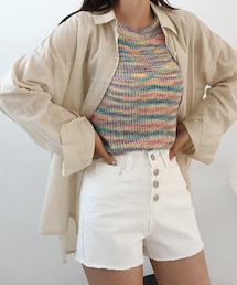 DHOLIC | アンバランスヘムシアーシャツ(シャツ/ブラウス)