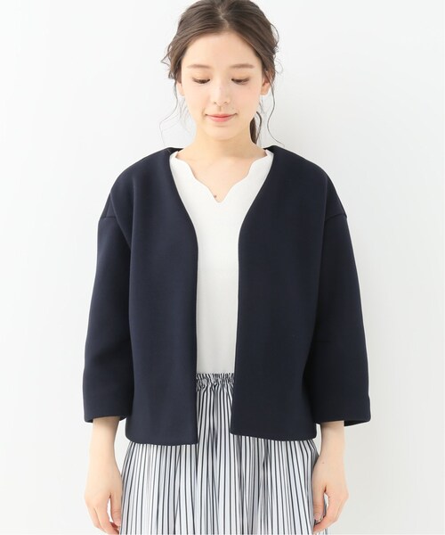 Noble ノーブル ダンボール カラーレス ジャケット ノーカラー Noble（ノーブル）の「ダンボールカラーレス ジャケット（）」 - WEAR