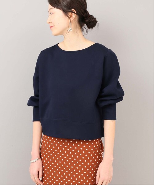 noble ボリュームスリーブショートプルオーバー スリーブオープンプル