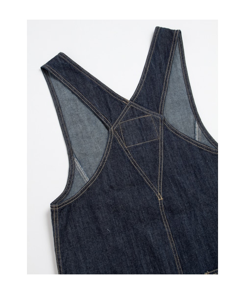 w closet（ダブルクローゼット）の「7.5ozスラブデニムジャンパースカート（ワンピース/ドレス・レディース・ブルー/ワンウォッシュ/ホワイト/ヒッコリー・FREE）」の12枚目の写真