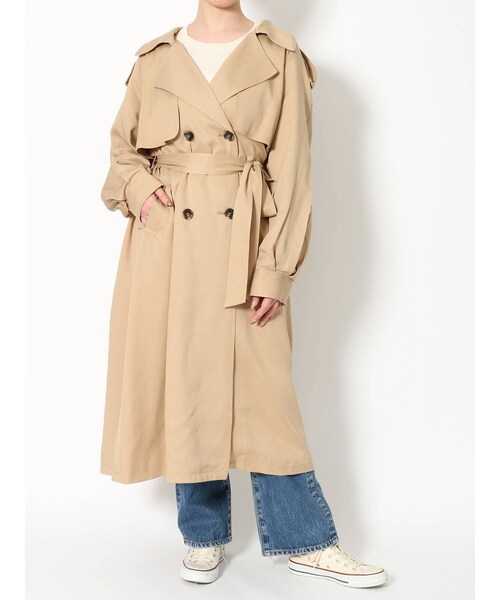 Ungrid（アングリッド）の「ルーズロングトレンチコート（その他アウター・ベージュ/キャメル・S/M）」の10枚目の写真