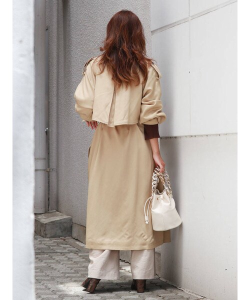 Ungrid（アングリッド）の「ルーズロングトレンチコート（その他アウター・ベージュ/キャメル・S/M）」の9枚目の写真