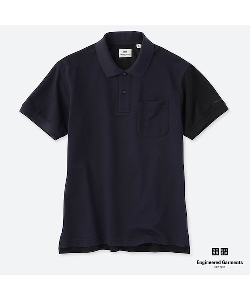 UNIQLO（ユニクロ）の「ドライカノコカラーブロックポロシャツ（半袖）（ポロシャツ・メンズ・WHITE 00/OLIVE 57/NAVY 69/GRAY 03・XL/L/S/XS/XXL/4XL/3XL/M）」の4枚目の写真