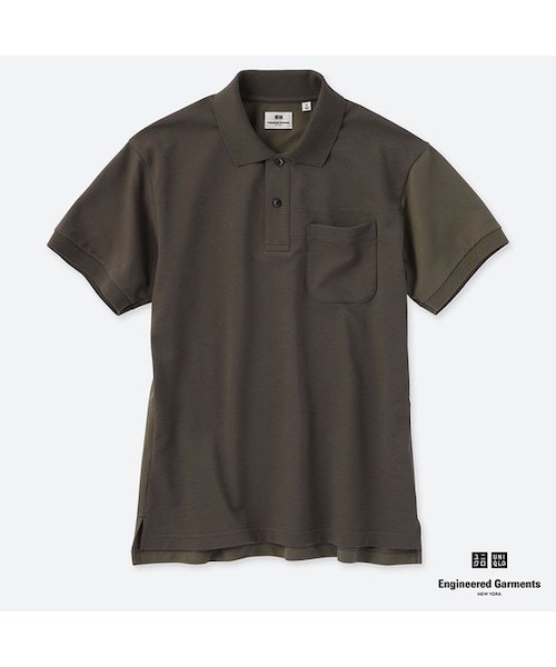UNIQLO（ユニクロ）の「ドライカノコカラーブロックポロシャツ（半袖）（ポロシャツ・メンズ・WHITE 00/OLIVE 57/NAVY 69/GRAY 03・XL/L/S/XS/XXL/4XL/3XL/M）」の3枚目の写真