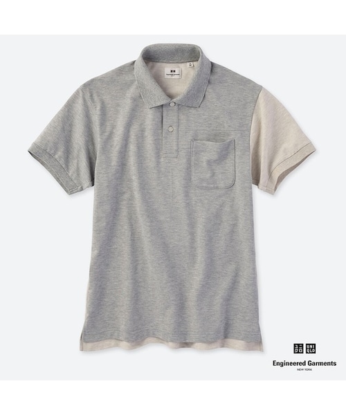 UNIQLO（ユニクロ）の「ドライカノコカラーブロックポロシャツ（半袖）（ポロシャツ・メンズ・WHITE 00/OLIVE 57/NAVY 69/GRAY 03・XL/L/S/XS/XXL/4XL/3XL/M）」の2枚目の写真