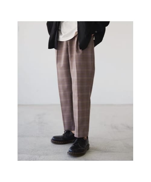 LIDNM（リドム）の「CHECK TAPERED SLACKS【BROWN】（スラックス・メンズ・ブラウン系・S/M/L）」の11枚目の写真