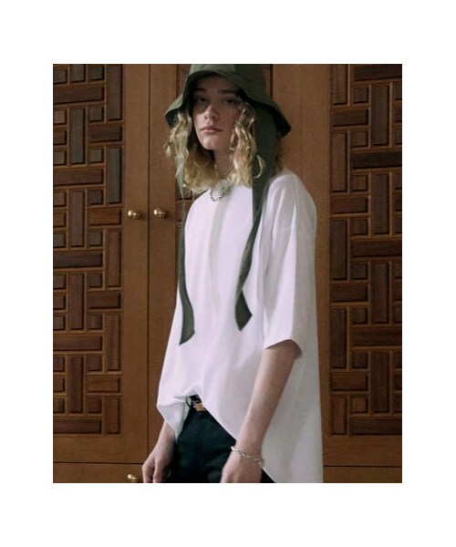 LIDNM（リドム）の「OVER SIZED T-SHIRT【WHITE】（Tシャツ/カットソー・メンズ・ホワイト・M/L）」の4枚目の写真