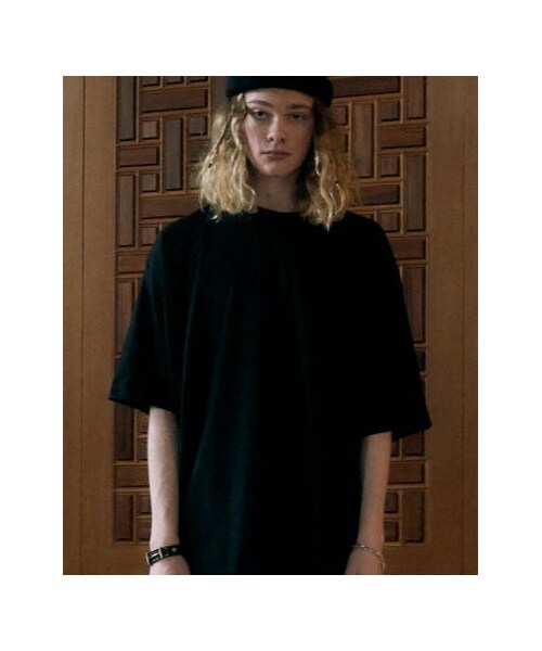 LIDNM（リドム）の「OVER SIZED T-SHIRT【BLACK】（Tシャツ/カットソー・メンズ・ブラック・M/L）」の2枚目の写真