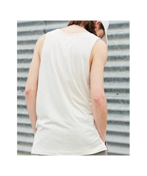 LIDNM（リドム）の「LAYERED TANK TOP【BEIGE】（タンクトップ・メンズ・ベージュ・M/L）」の4枚目の写真