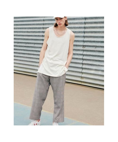 LIDNM（リドム）の「LAYERED TANK TOP【BEIGE】（タンクトップ・メンズ・ベージュ・M/L）」の5枚目の写真
