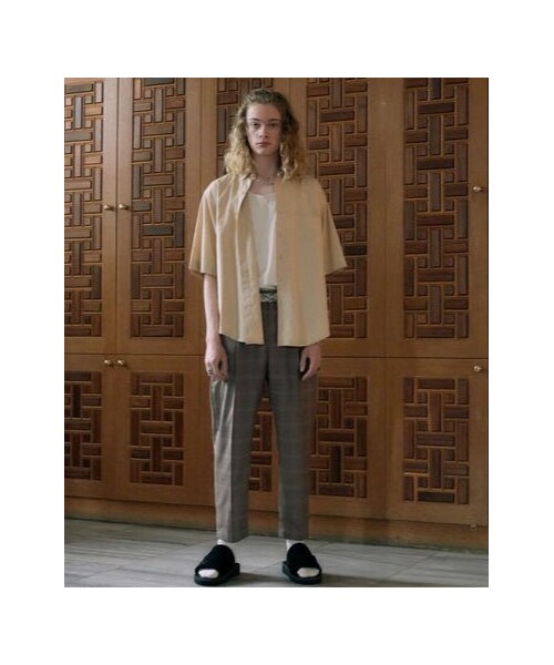 LIDNM（リドム）の「LAYERED TANK TOP【BEIGE】（タンクトップ・メンズ・ベージュ・M/L）」の6枚目の写真