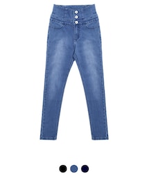 Re:EDIT | 【週末限定P10倍】CHICMUSE シックミューズ CHICMUSEハイウエスト美脚スキニー本格デニムパギンス(パンツ)