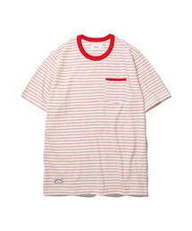 ESPIONAGE | Norris Stripe S/S T-shirt Red(トップス)