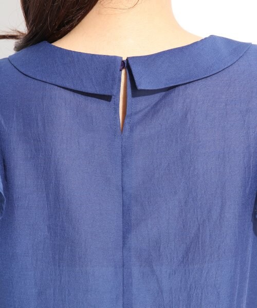 LOWRYS FARM（ローリーズファーム）の「Ｇベーシックキリカエフリルフレンチスリーブ（トップス・レディース・オフ/アイボリー/ネイビー・Ｍ/Ｌ）」の10枚目の写真