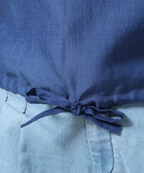 LOWRYS FARM（ローリーズファーム）の「Ｇベーシックキリカエフリルフレンチスリーブ（トップス・レディース・オフ/アイボリー/ネイビー・Ｍ/Ｌ）」の8枚目の写真