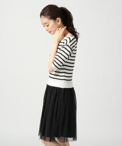 A part by（アパートバイ）の「１２ＧＡＣチュールキリカエワンピース（ワンピース/ドレス・レディース・ボーダー/グレー/ピンク・Ｍ/Ｌ）」の4枚目の写真