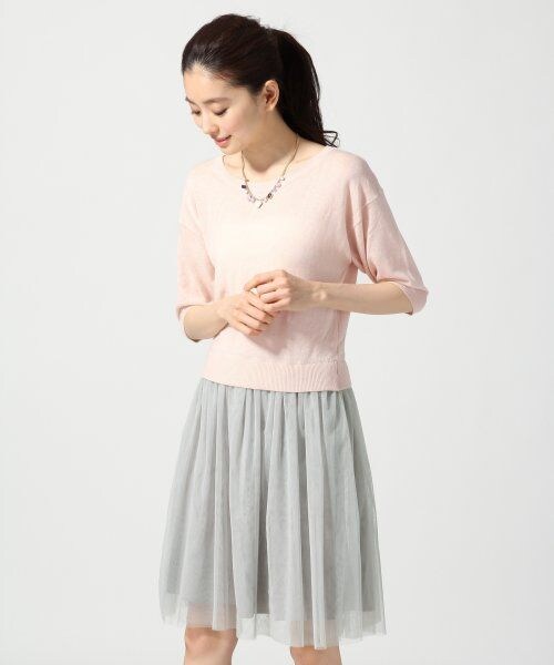 A part by（アパートバイ）の「１２ＧＡＣチュールキリカエワンピース（ワンピース/ドレス・レディース・ボーダー/グレー/ピンク・Ｍ/Ｌ）」の3枚目の写真